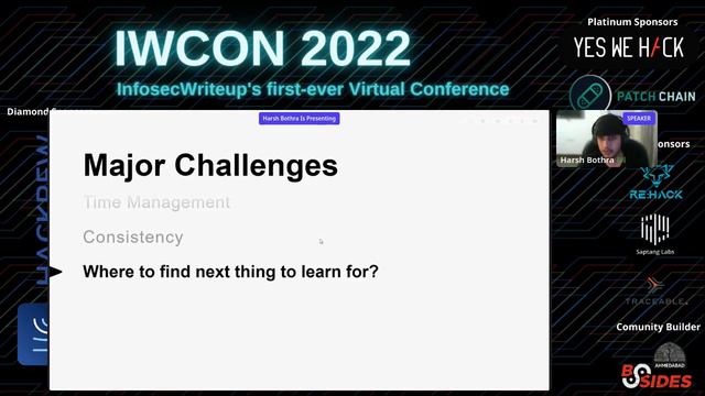 One Year Continuous Learning Journey through #Learn365 Challenge | IWCON-S22 Talk by Harsh Bothra