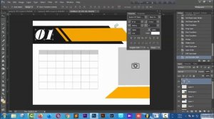 51 || How to make a Calendar in Photoshop || Photoshop Tutorial || AH Production