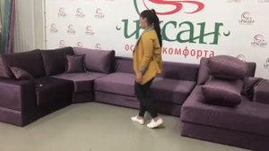 Диван Мартин угловой с оттоманкой. Современный модульный диван в стиле "Лофт".