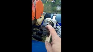 самодельный катамаран с моторной приставкой.