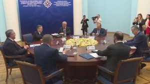 Протокольная съемка начала заседания СМИД ОДКБ, Ереван, 10 июня 2022 года