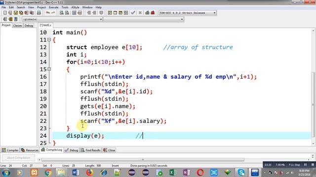 Passing array of structure into function in c programming | by Sanjay Gupta