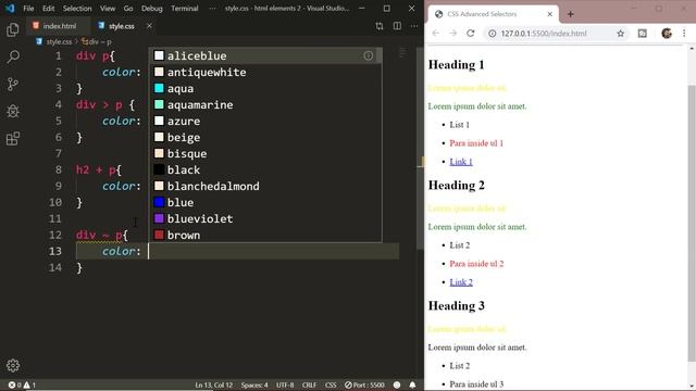 Advanced CSS Selectors or Combinators | CSS Tutorial Series #7