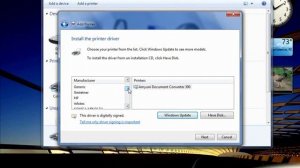 Установка принтера.