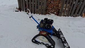 Мотоблок на гусеницах САМ ЧИСТИТ СНЕГ! ЛУЧШЕЕ РЕШЕНИЕ!