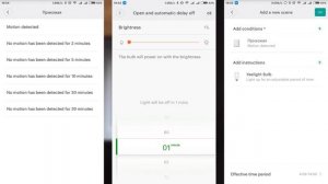 Беспроводный датчик движения для умного дома Xiaomi RTCGQ01LM - сценарии, настройки