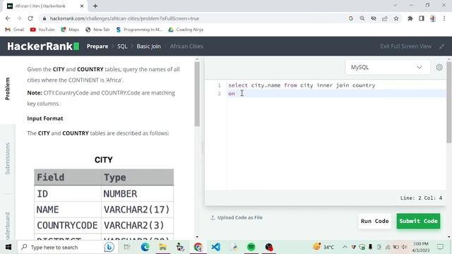 #44 African Cities || HackerRank SQL solution || Hacker Rank Solutions