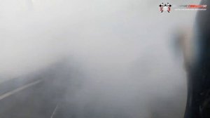 Горит машина возле АЗС | Пожар в авто Мазда СХ7