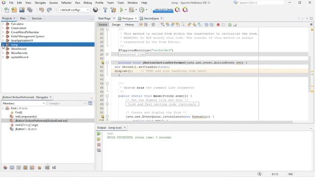 How do you add a jFrame to ? your main class in Netbeans