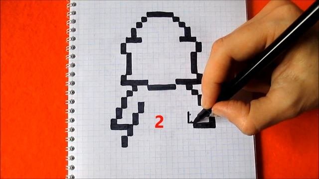 Снегурочка Как рисовать по клеточкам простые рисунки How To Draw Snow Maiden Pixel Art For Kids