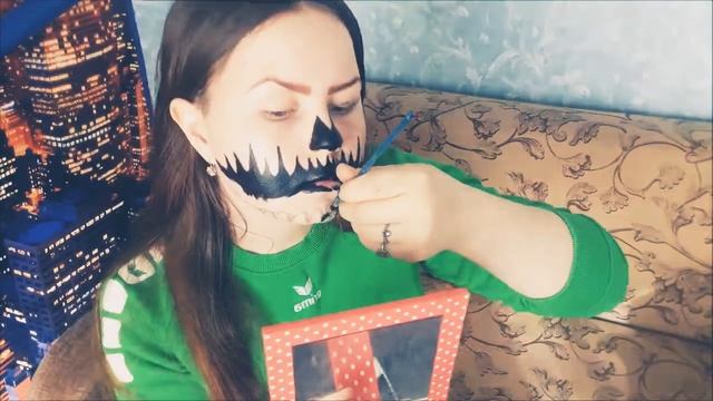 #4 ПРОСТОЙ ГРИМ НА HALLOWEEN #halloween#makeup#простойгрим#хеллуин#DIY#диайвай