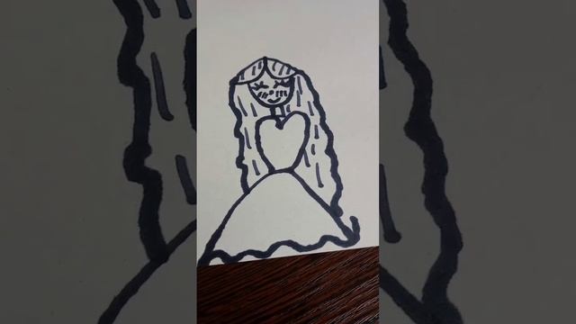 Как легко рисовать принцессу рисуе в месте самое #творчество#дети# смотреть онлайн