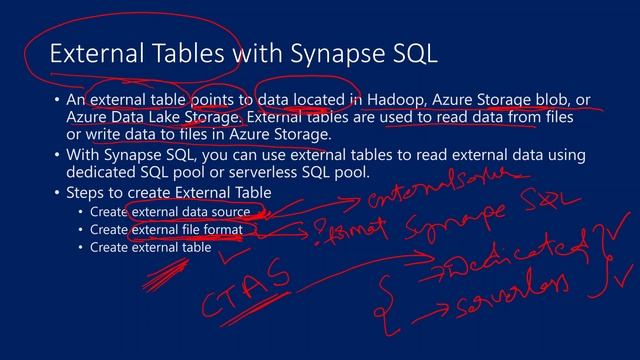 18. External Tables with Synapse SQL in Azure Synapse Analytics смотреть онлайн