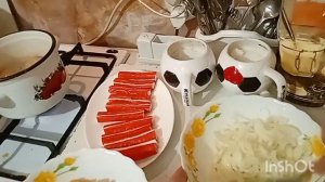Быстрая закуска.Крабовые палочки.