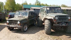 Уаз на обдирках, с двигателем ОМ 616