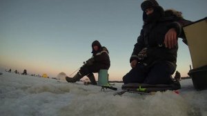 Ловля корюха на Яграх. Winter sea fishing. 2013