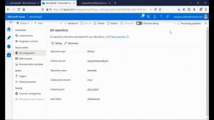 Azure Data Factory - Git Hub Integration