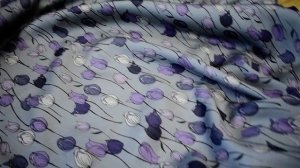 Шерсть с шелком принт из тюльпанов для платья юбки жакета коллекция 2019Шерсть с шелком принт из тюл