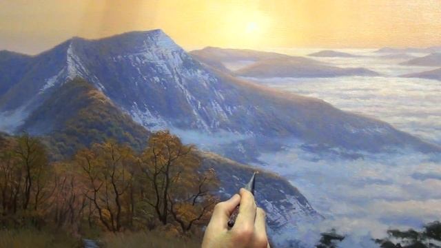 Пишем картину маслом "Рассвет на горе Папай". Художник Alik Oleynik смотреть онлайн