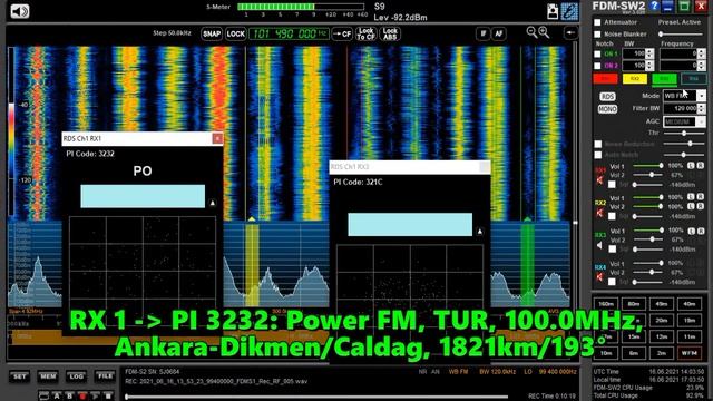 16.06.2021 14:03UTC, [Es], Power FM, Турция 100.0МГц, 1821км