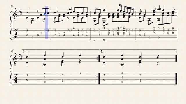 Ben Bolt - Arr. E. H. Frey (1862 - c.1930) - Tablature смотреть онлайн