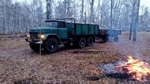 поздка за дровами, ЗИЛ 131, дизель
