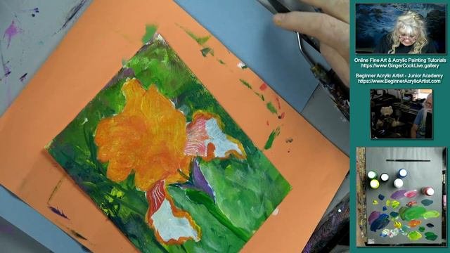 Learn the Art of Color Mixing Paint an Iris with Just 6 Colors a Step-by-Step Acrylic Lesson