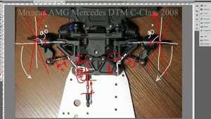 RC   Модель AMG Mercedes   Настройка подвески, развал схождение  suspension tuning