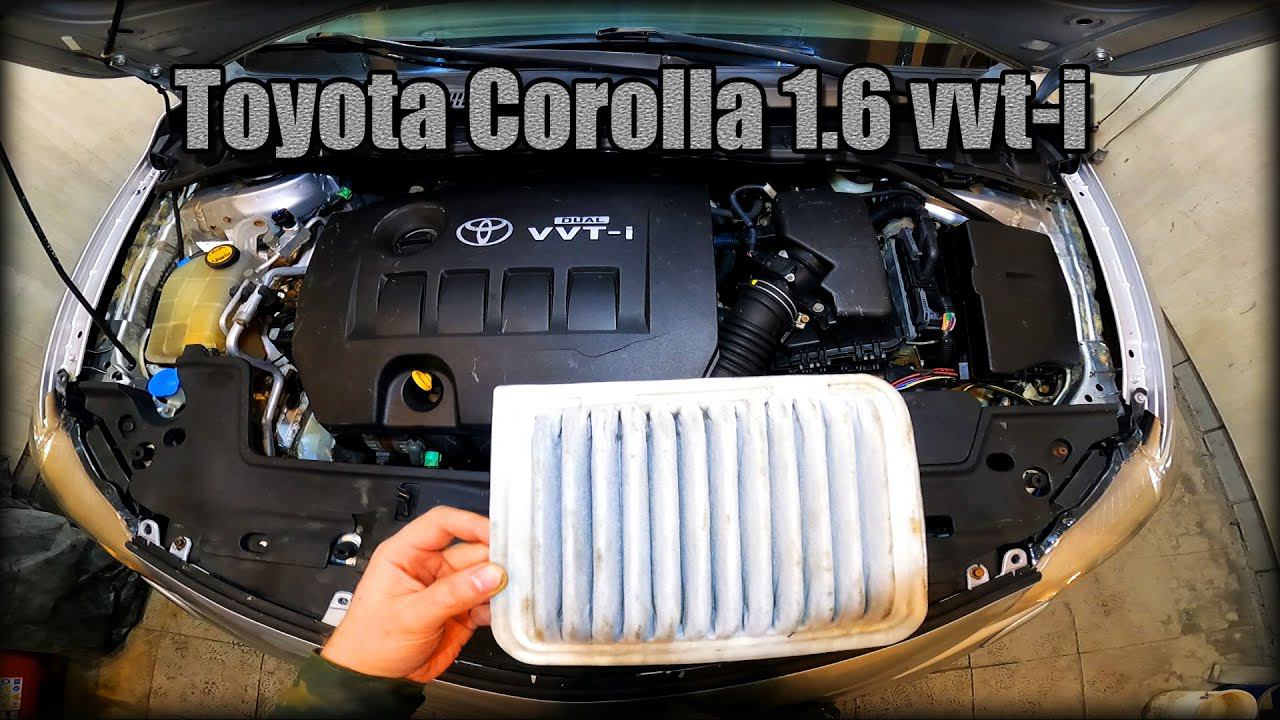 Как заменить воздушный фильтр двигателя Toyota Corolla 1.6 VVT-I смотреть онлайн