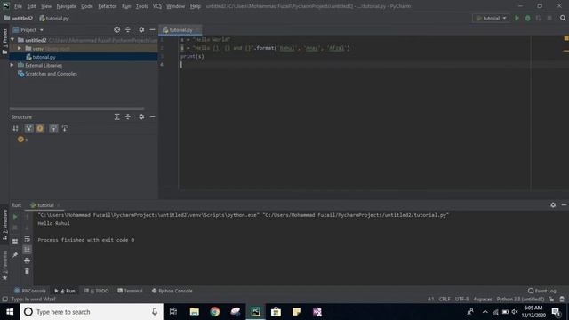 Python For Beginners || Format Function In String