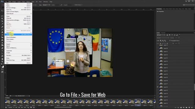 How to Make a GIF from a Video Fast - Photoshop CC Tutorial смотреть онлайн