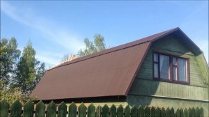 Крыша из ондулина. Ondulin roof installation