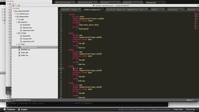 CS6320 Project 2 - Deploying scalable webapps using ECS with Docker