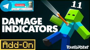 Minecraft Bedrock Add-on "Damage indicators"