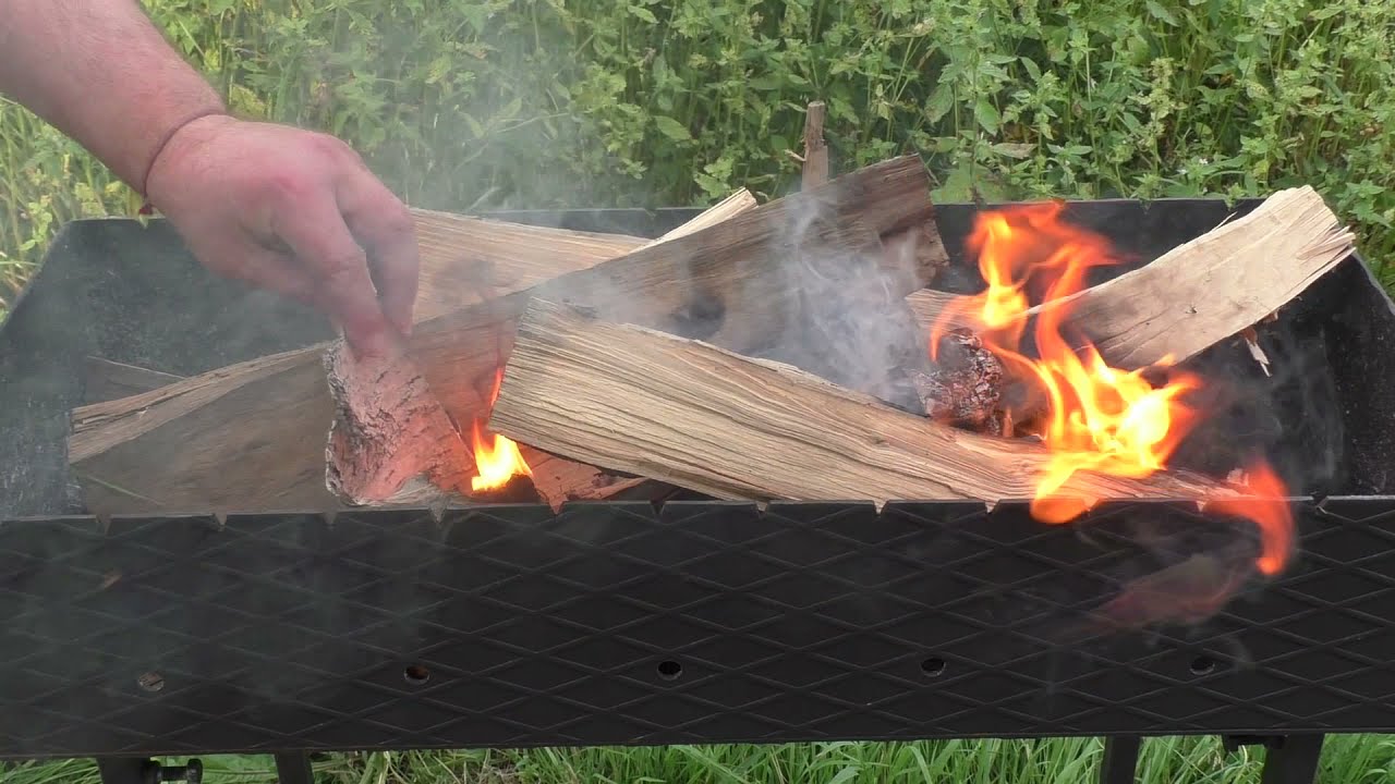 Розжиг березовых дров в мангале смотреть онлайн