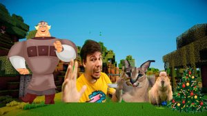 ТРИ БОГАТЫРЯ МИСТЕР БИСТ ШЛЕПА КАПИБАРА НОВЫЙ ГОД MINECRAFT