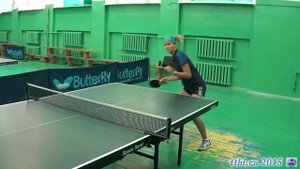 Уроки настольного тенниса 32 Накат справа с двух точек.  Lessons 32