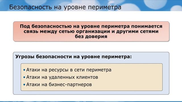 Курс 6420 - Основы Windows Server 2008. Модуль 8. Урок 1 - Обзор модели многоуровневой защиты