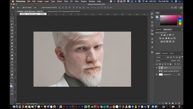 liquid glass displacement in photoshop смотреть онлайн
