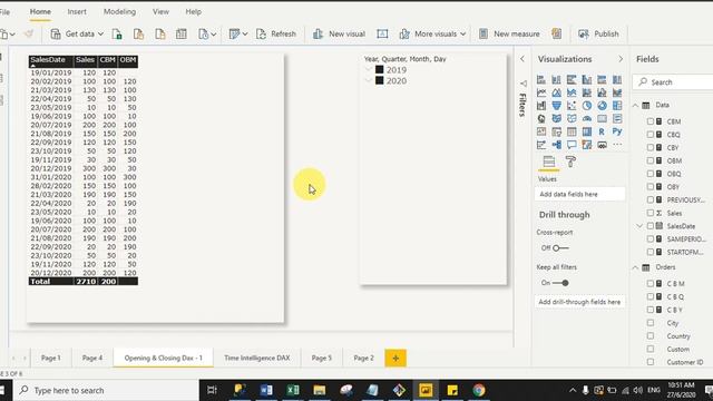 Opening Balance DAX  | Closing Balance DAX  | Time Intelligence DAX functions in Power Bi
