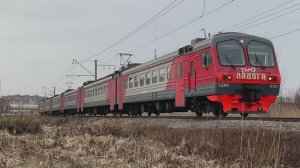 Электропоезд ЭД4М-0381 "Ладога", перегон Лахта - Новая Деревня