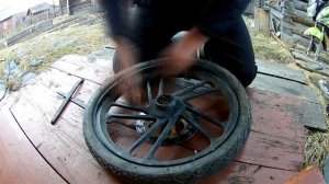 ПРОКОЛОЛ КОЛЕСО НА МОТОЦИКЛЕ РЕМОНТ Storm Indigo