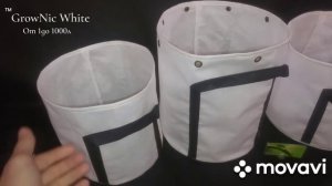 Тканевый горшок для растений GrowNic White