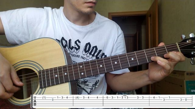 Song from a secret garden - простая мелодия, разбор на гитаре с табами смотреть онлайн