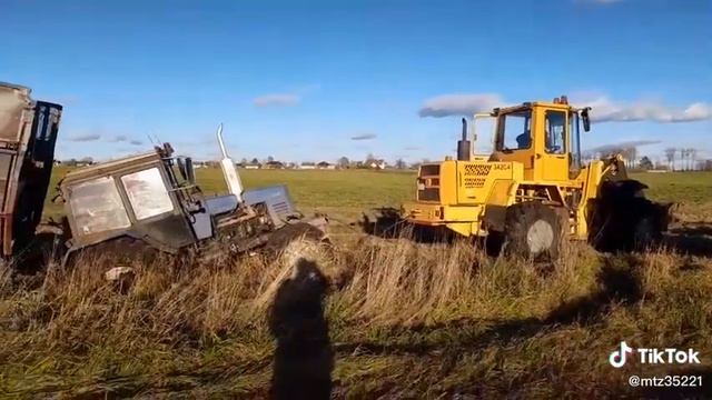 Амкодор С. 324. Буксирует. МТЗ-1221. уборка Кукурузы. смотреть онлайн