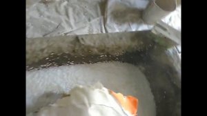 Утепление цоколя и отмостка из полистиролбетона.