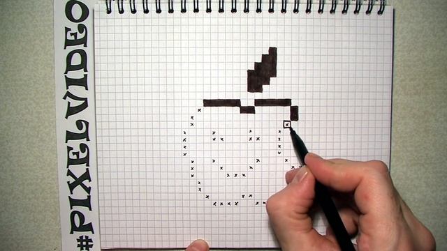 How to draw a kawaii apple logo #pixelvideo смотреть онлайн