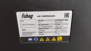 FUBAG COMPACT AIR - Переносной компрессор 10 бар с аксессуарами