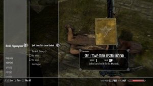 the elder scrolls V skyrim anniversary edition spell tome turn lesser undead location