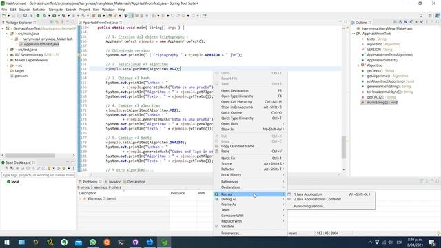 Curso Java | Como Generar Código Hash De Un Texto Usando Cualquier Algoritmo En Java (MD2, MD5, ... смотреть онлайн